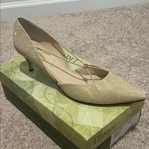 J.Renee Sparkling Gold Heels